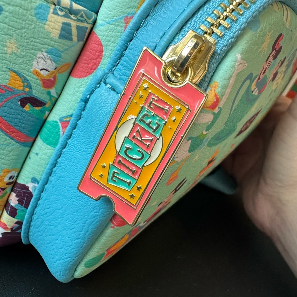Disney “Play in the Park” merch Loungefly Backpack - Teal - Picture 2 of 7